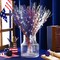 32 Pack Patriotic Berry Stem Picks for Vase, 17 Inches Red White Blue Floral Picks for 4th of July Memorial Day Decorations, Artificial Glittery Branches Ornaments(Red, Blue, White)